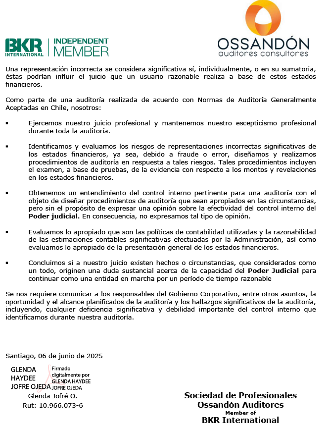 Informe de auditores externos
